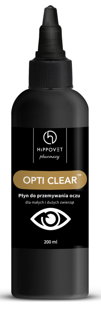 Hippovet Pharmacy - Opti Clear – płyn do przemywania oczu dla małych i dużych zwierząt 200 ml