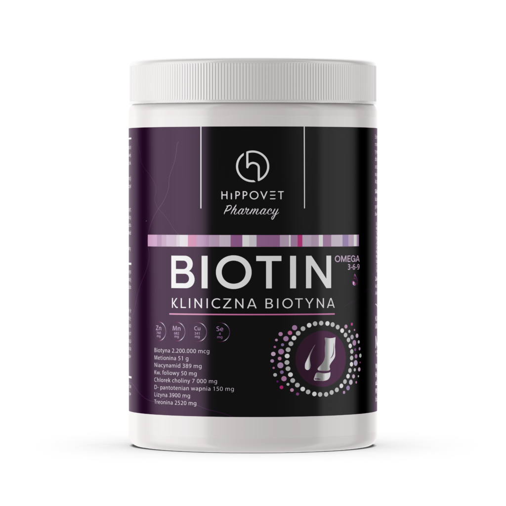 Hippovet Pharmacy Biotin - biotyna wsparcie rogu kopytowego i okrywy włosowej 1 kg DARMOWA WYSYŁKA