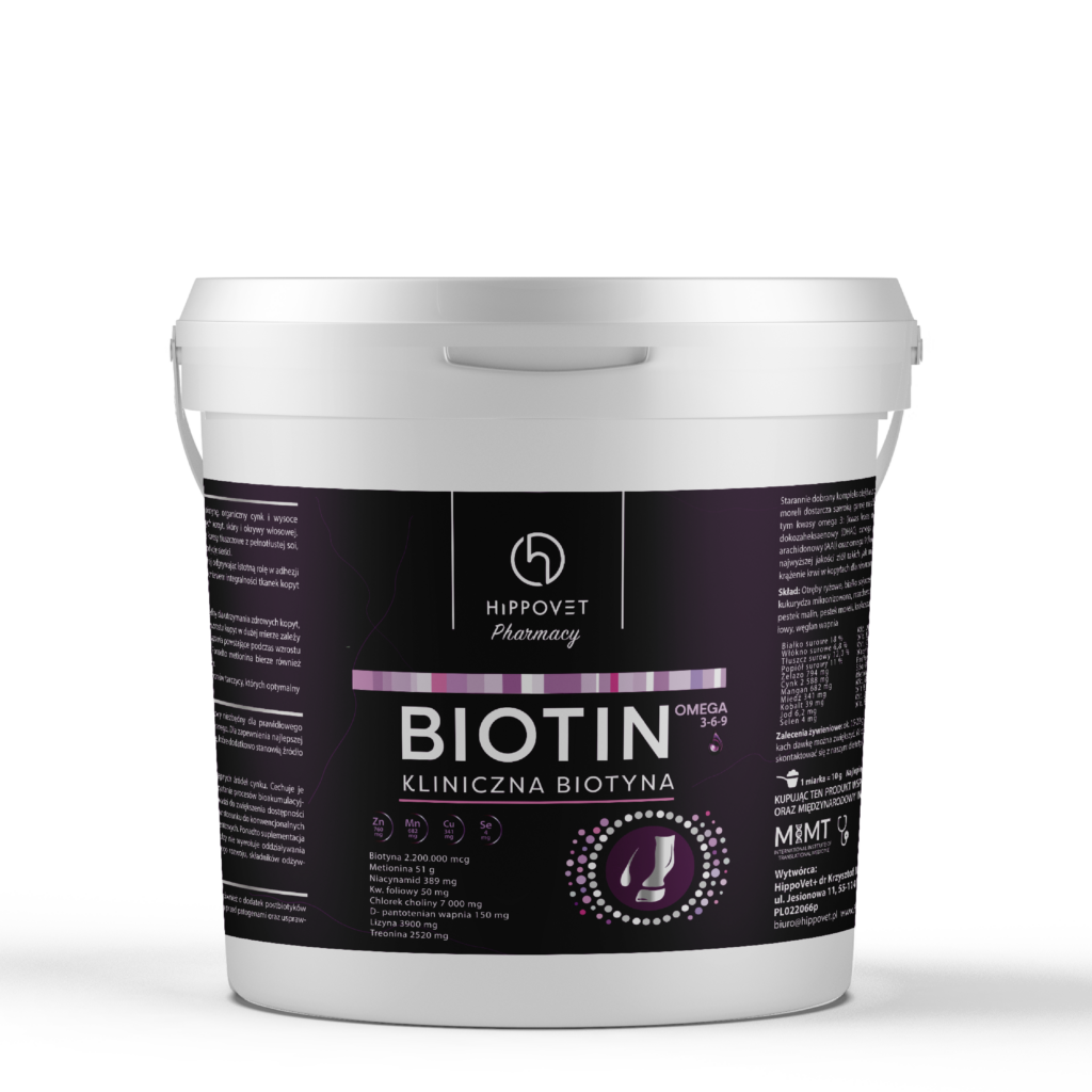 Hippovet Pharmacy Biotin - biotyna wsparcie rogu kopytowego i okrywy włosowej 3 kg DARMOWA WYSYŁKA